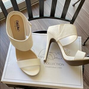 White High Heel Sandals by Unknown Brand